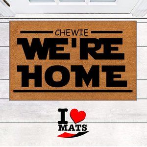 We're home doormat, Cute Entry Doormats, Housewarming Gift, Pants disney